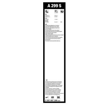 Bosch Fiat 500, 500C Silecek Takımı Aerotwin 2009-2016 A299S