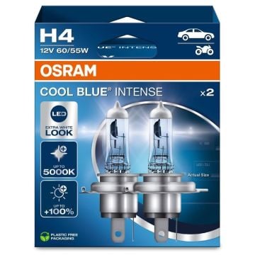 Osram H4 Cool Blue Intense Beyaz 5000K 12V 60/55W 2'li Ampul Set