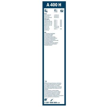 VW Transporter T5 Bosch Arka Silecek 40cm 2003-2015 Rear A400H