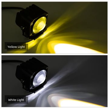 3'' Beyaz Sarı Led Spot Off Road, Motosiklet Sis Farı Çalışma Lambası 12-24V 20W
