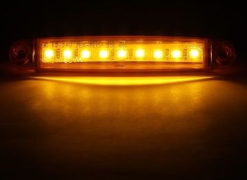 Off Road Slim Basamak Aydınlatma Ledi Parmak Led Sarı 9 Led 12-24V (10 Adet)