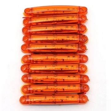 Off Road Slim Basamak Aydınlatma Ledi Parmak Led Sarı 9 Led 12-24V (10 Adet)