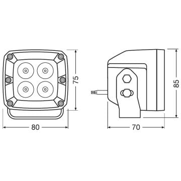 Osram LEDriving Beyaz Led Off Road Sis Farı Çalışma Lambası 20W 12-24V (VX80-SP)