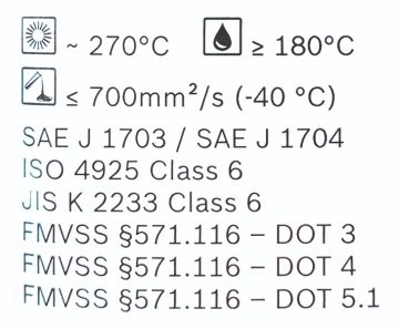 Bosch ENV6 Dot 3, Dot 4, Dot 5.1 Class 6 Fren Hidroliği 1lt