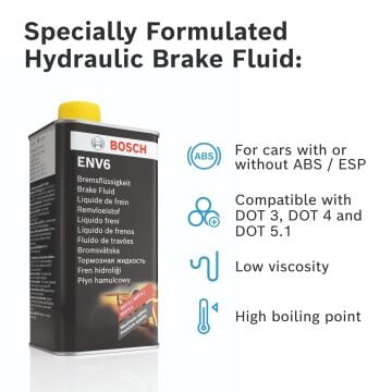 Bosch ENV6 Dot 3, Dot 4, Dot 5.1 Class 6 Fren Hidroliği 1lt