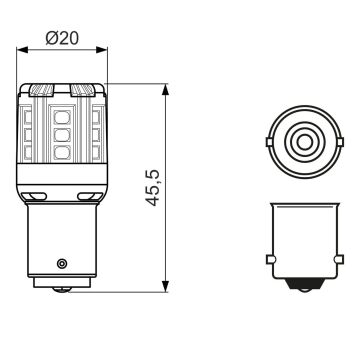 Bosch Led Retrofit P21W 93 Sinyal Stop Led Ampul 12V 6000K (BA15s)