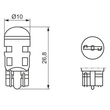 Bosch Led Retrofit W5W T10 Dipsiz Led Ampul 12V 6000K (W2,1x9,5d)