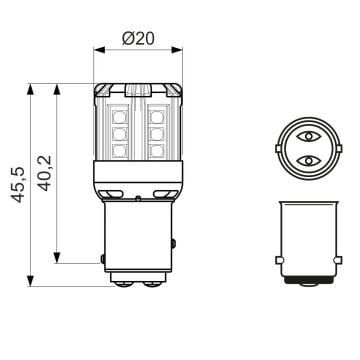 Bosch Led Retrofit P21/5W 1016 Stop Led Ampul 12V 4000K (BAY15d)
