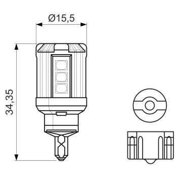 Bosch Led Retrofit W16W T15 Dipsiz Led Ampul 12V 6000K (W2,1x9,5d)