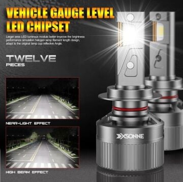 XSonne Sirius H11 Led Xenon Far Ampul 12V 65W 8000K 8000LM