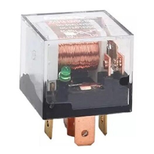 İnwells Şeffaf Mini Ledli Röle Su Geçirmez 5 Uçlu 12V 40 Amper (10 Adet)