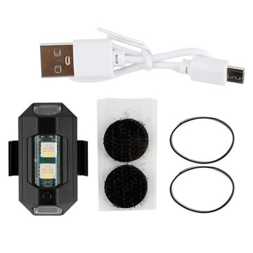 RGB Oto, Motosiklet, ATV, Bisiklet, Scooter Uçak Kanadı Çakar Mini Led Lamba Şarjlı (1 Adet)