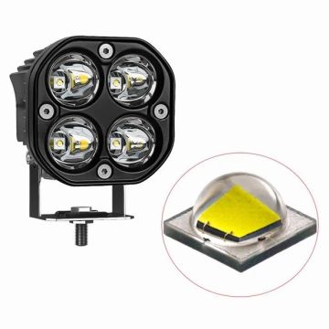 3'' Beyaz Sarı Led Çakarlı Spot Off Road, Motosiklet Sis Farı Çalışma Lambası 12-24V 40W