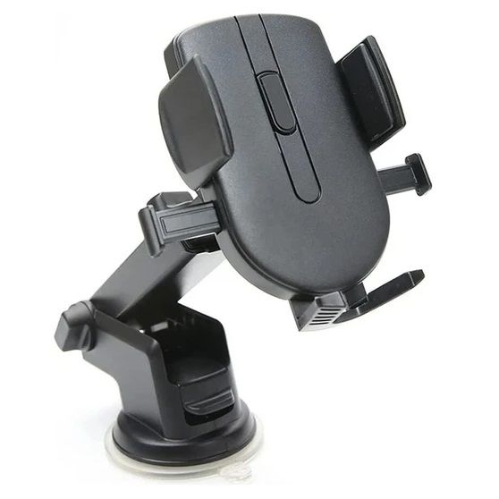 Oto, Araç Cam ve Torpido Vantuzlu Telefon Tutucu Ayarlı Siyah