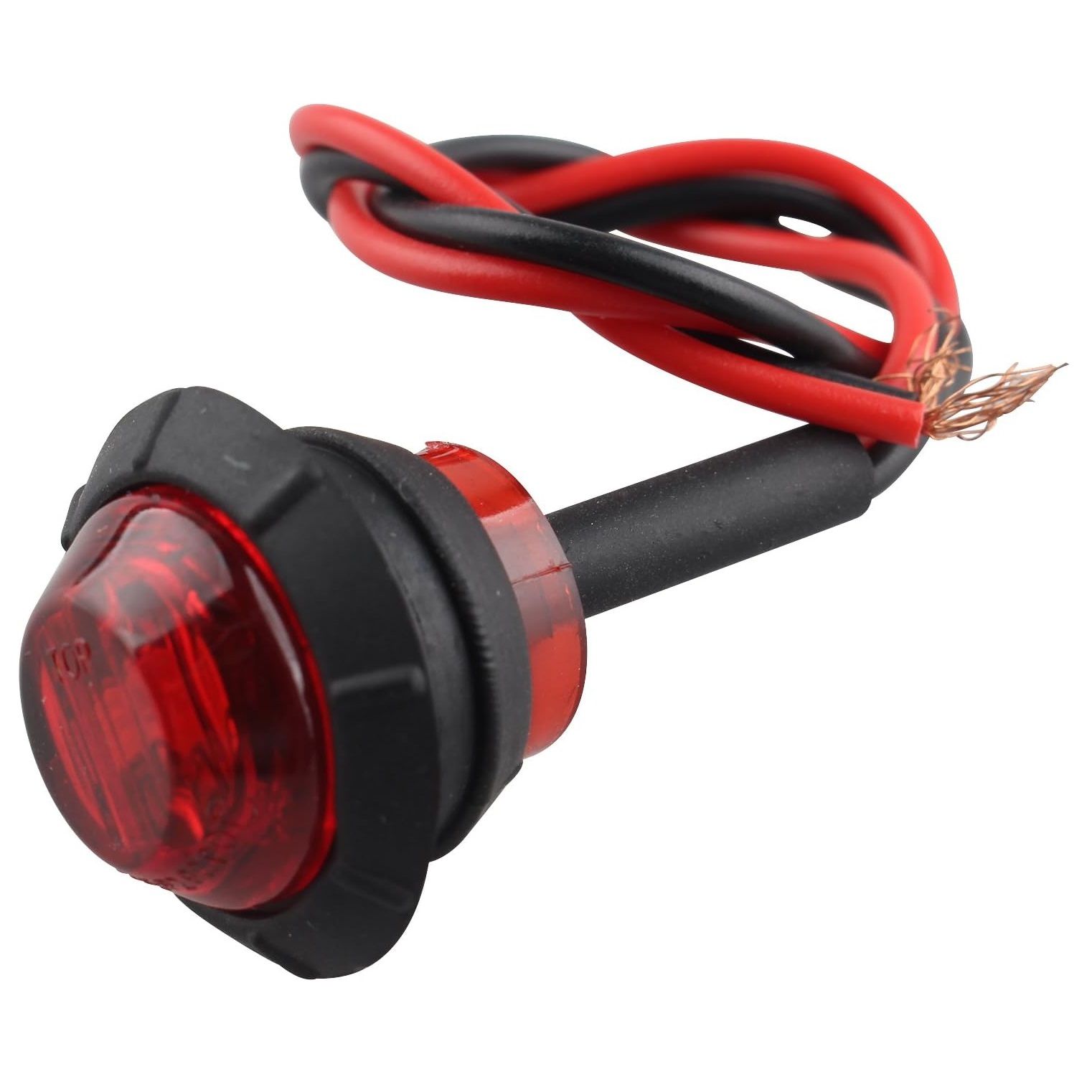 Off Road Kartal Gözü Yuvarlak Kırmızı Led Lamba 12-24V (5 Adet)