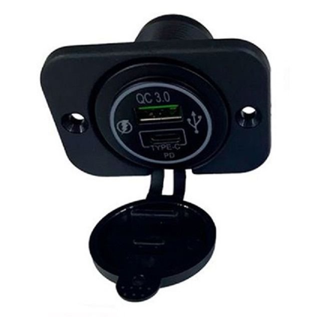 Universal Marin, Karavan Çakmak Yuvası USB + TYPE-C 9-30V