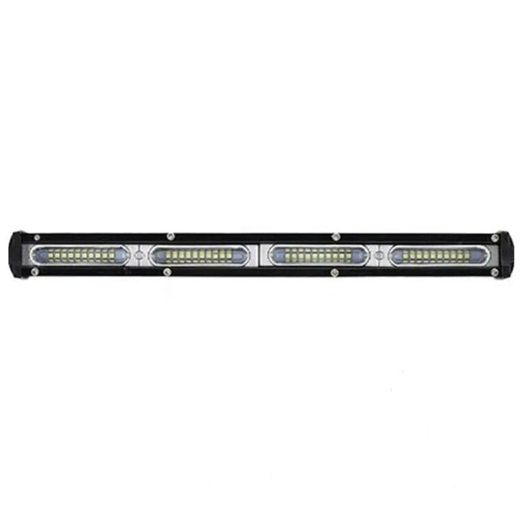 Beyaz Turuncu Çakarlı Led Off Road Slim Sis Farı Çalışma Lambası 48 Led 12-24V 33cm