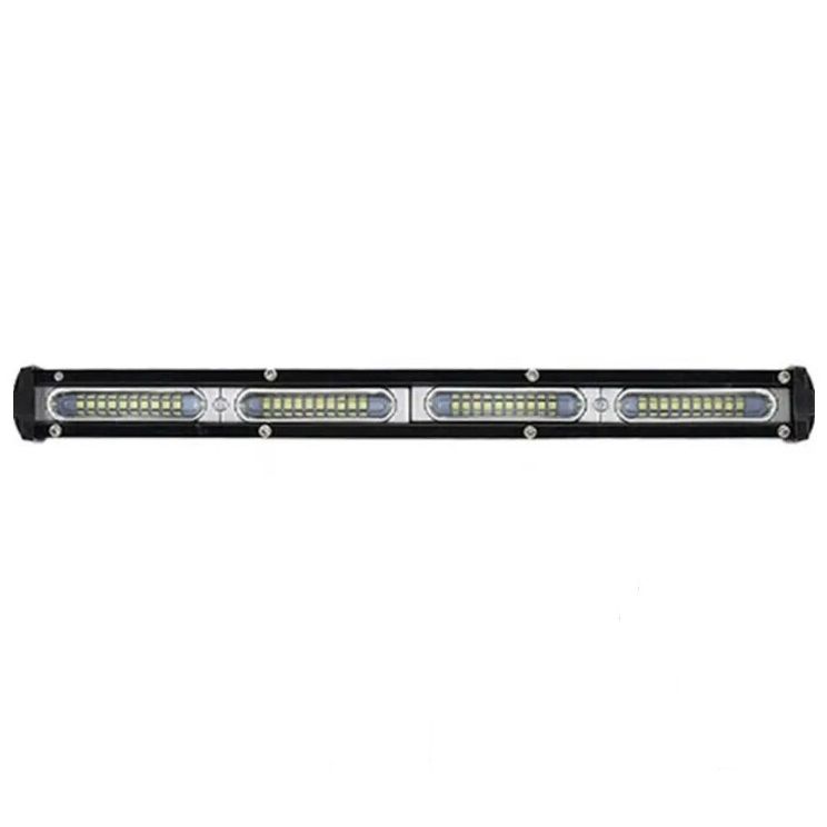 Beyaz Turuncu Çakarlı Led Off Road Slim Sis Farı Çalışma Lambası 48 Led 12-24V 33cm