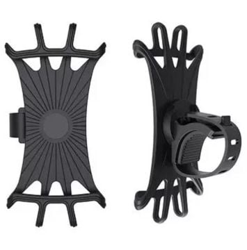 Motosiklet, Bisiklet Esnek Silikon Örümcek Telefon Tutucu Siyah