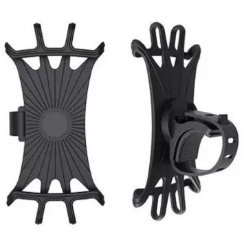 Motosiklet, Bisiklet, Scooter Esnek Silikon Örümcek Telefon Tutucu Siyah