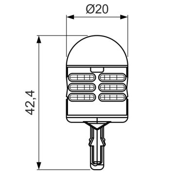 Bosch Led Retrofit W21/5W T20 Dipsiz Kırmızı Led Ampul 12V (W3x16q)