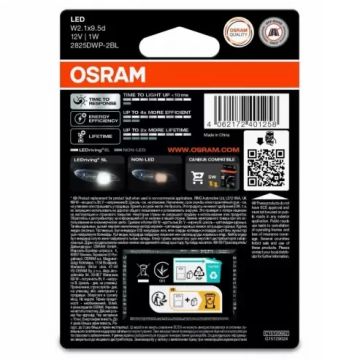 Osram LEDriving SL W5W T10 Dipsiz Beyaz Led Ampul 12V 2 Adet 2825DWP