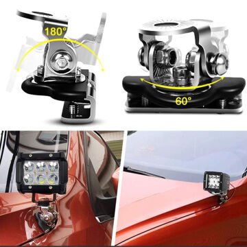 Off Road Kaput Üstü Çalışma Lambası Sis Farı Tepe Lambası Led Bar Bağlantı Ayağı Braketi