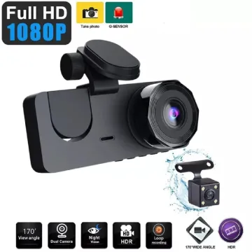 3 Kameralı 2'' Oto, Araç İçi Yol Kayıt Kamerası Wi-Fi G-Sensör FULL HD 1080P