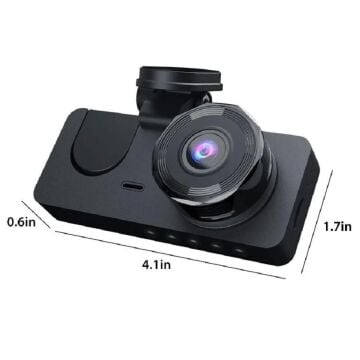 3 Kameralı 2'' Oto, Araç İçi Yol Kayıt Kamerası Wi-Fi G-Sensör FULL HD 1080P