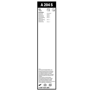 Bosch Mercedes A Serisi Silecek Takımı Aerotwin W177 2018-2024 A204S