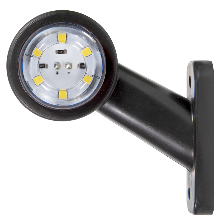 Ultra Mini Düz Led İşaret Lambası Beyaz Kırmızı 12-24V 12 Led 80mm (1 Adet)