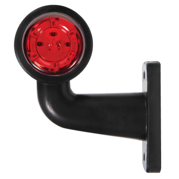 Ultra Mini Eğri Led İşaret Lambası Beyaz Kırmızı 12-24V 12 Led 80mm (1 Adet)