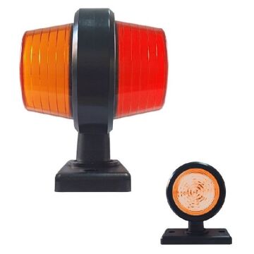 Maksi Takoz Neon Led Lamba Sarı Kırmızı 12-24V 18 Led 105mm (1 Adet)