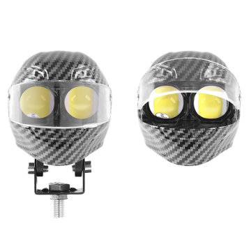 Beyaz Sarı Çakarlı Led Kask Off Road, Motosiklet Sis Farı Çalışma Lambası 12-24V 25W