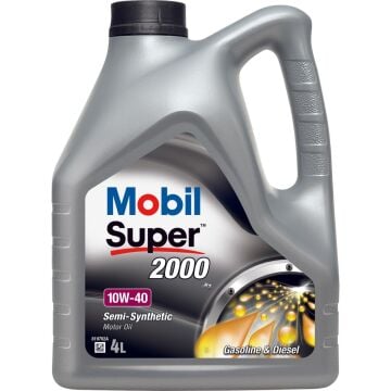 Mobil Super 2000 X1 10w40 Benzin Dizel LPG Motor Yağı 4lt (1 Koli 4 Adet)