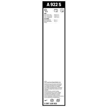 Bosch BMW E81, E87 1 Serisi Silecek Takımı Aerotwin 2004-2011 A922S