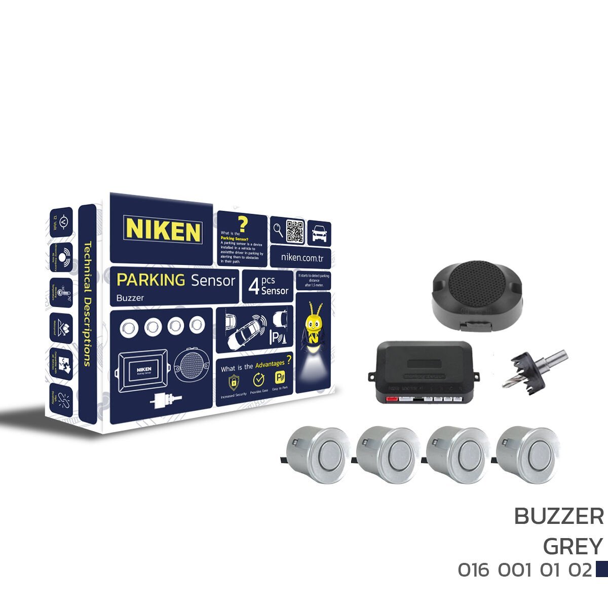 Niken Ses İkazlı Park Sensörü Gri