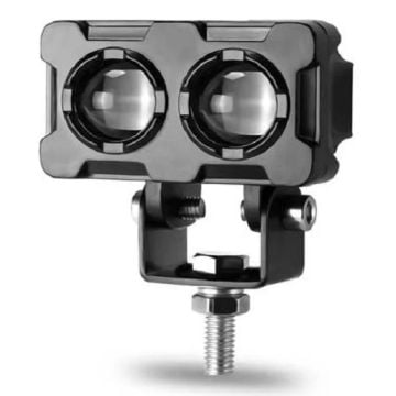 Beyaz Sarı Led Robot Çift Göz Off Road, Motosiklet Sis Farı Çalışma Lambası 12-24V 40W