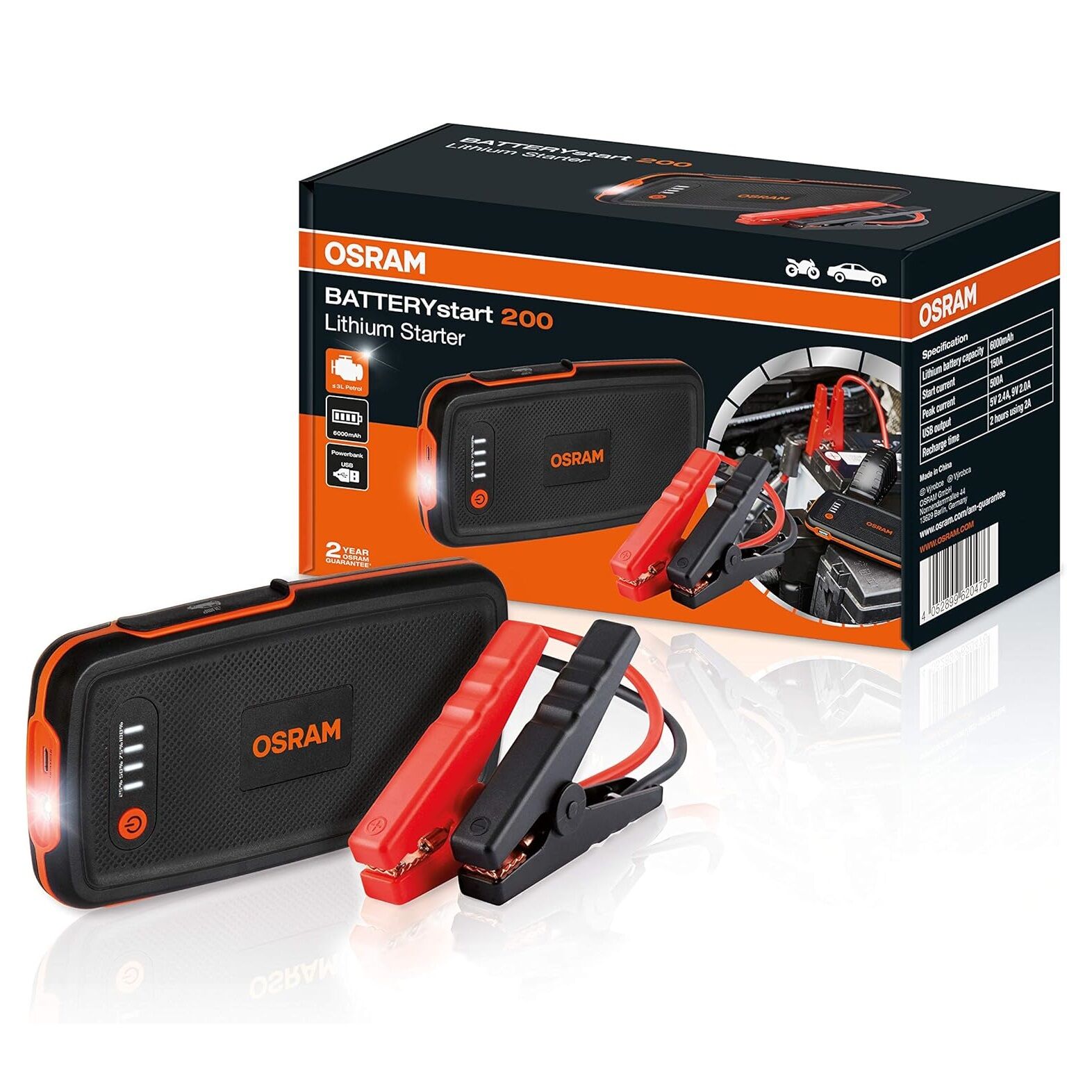 Osram Batterystart 200 Akü Takviye Cihazı Powerbank 6000 mAh OBSL200